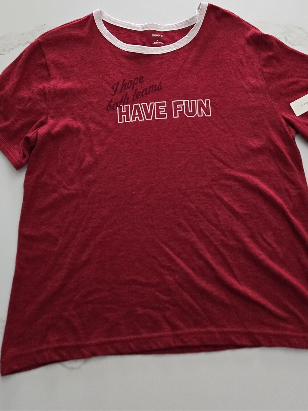 NWT Maeve Graphic Ringer Tee - Picture 3 of 6